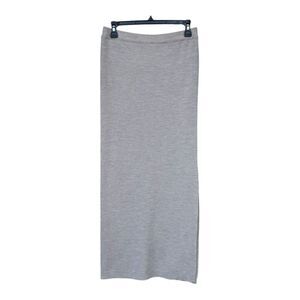 Brochu Walker Merino Wool Maxi Skirt Slit Oatmeal Size Medium Resort Summer Work